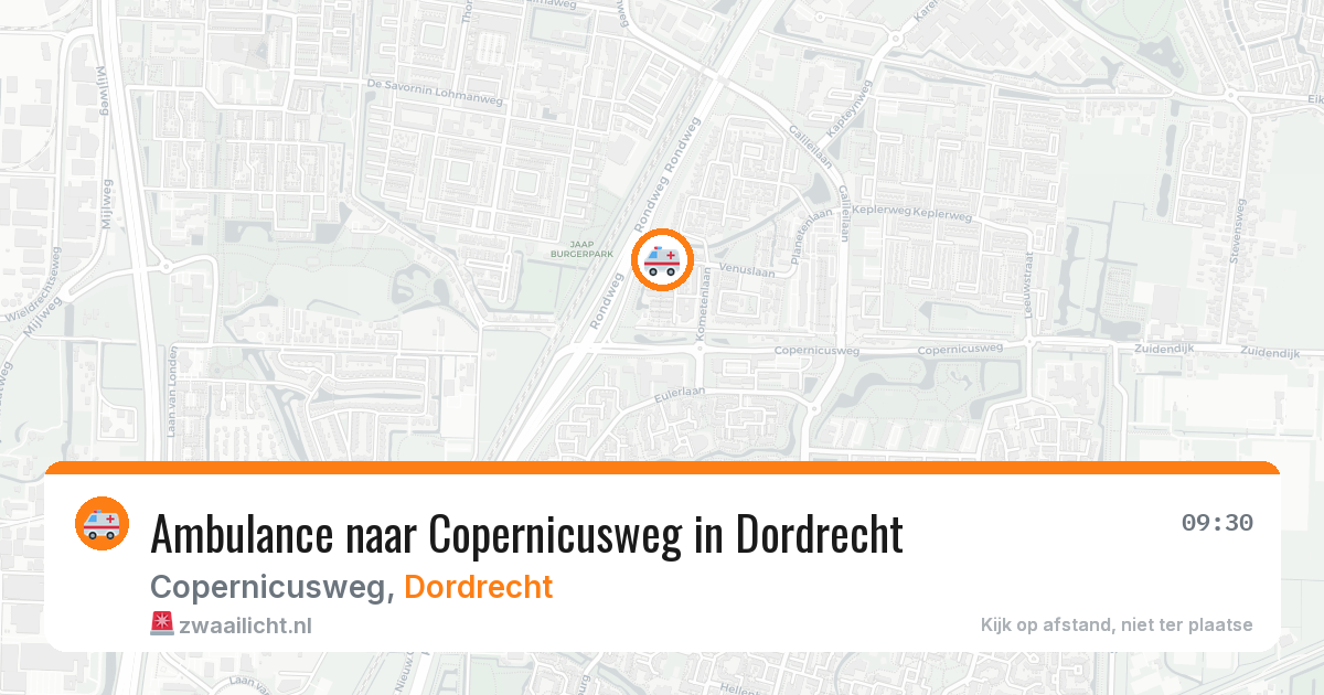 Ambulance naar Copernicusweg in Dordrecht — 4 aug 2026