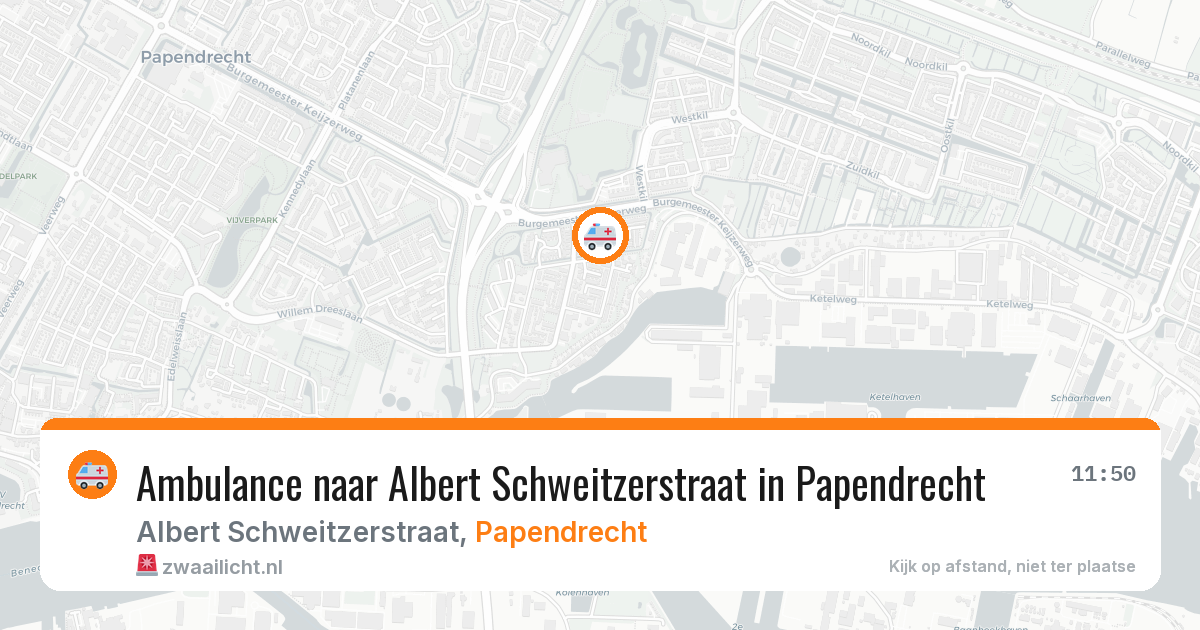 Ambulance naar Albert Schweitzerstraat in Papendrecht — 19 mei 2026