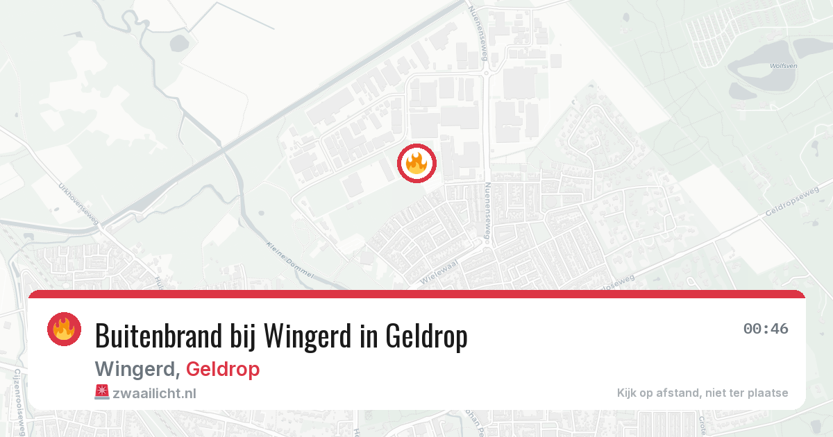 Buitenbrand bij Wingerd in Geldrop — 12 aug 2026