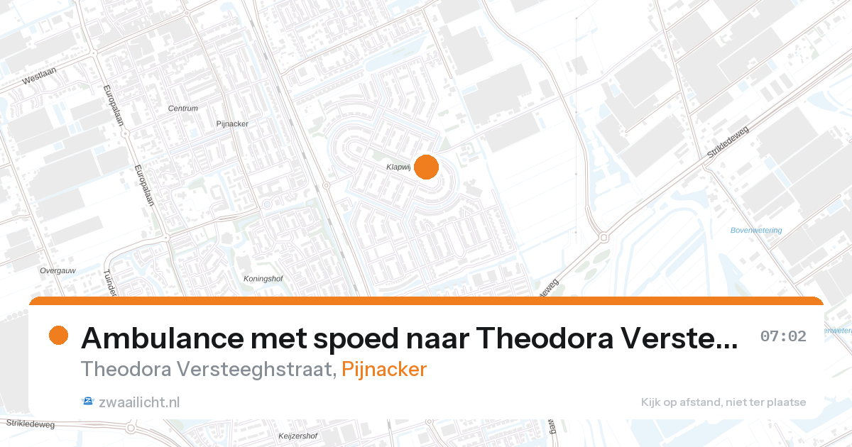 Ambulance met spoed naar Theodora Versteeghstraat in Pijnacker — 22 apr 2026