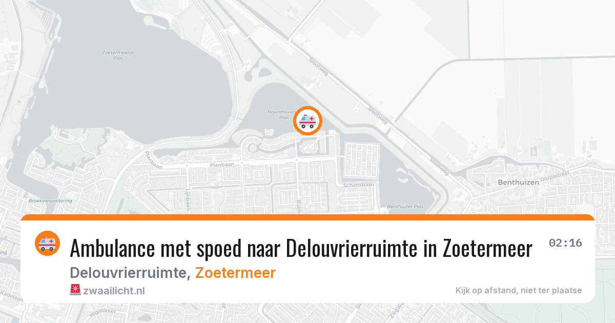 Ambulance met spoed naar Delouvrierruimte in Zoetermeer — 4 aug 2026