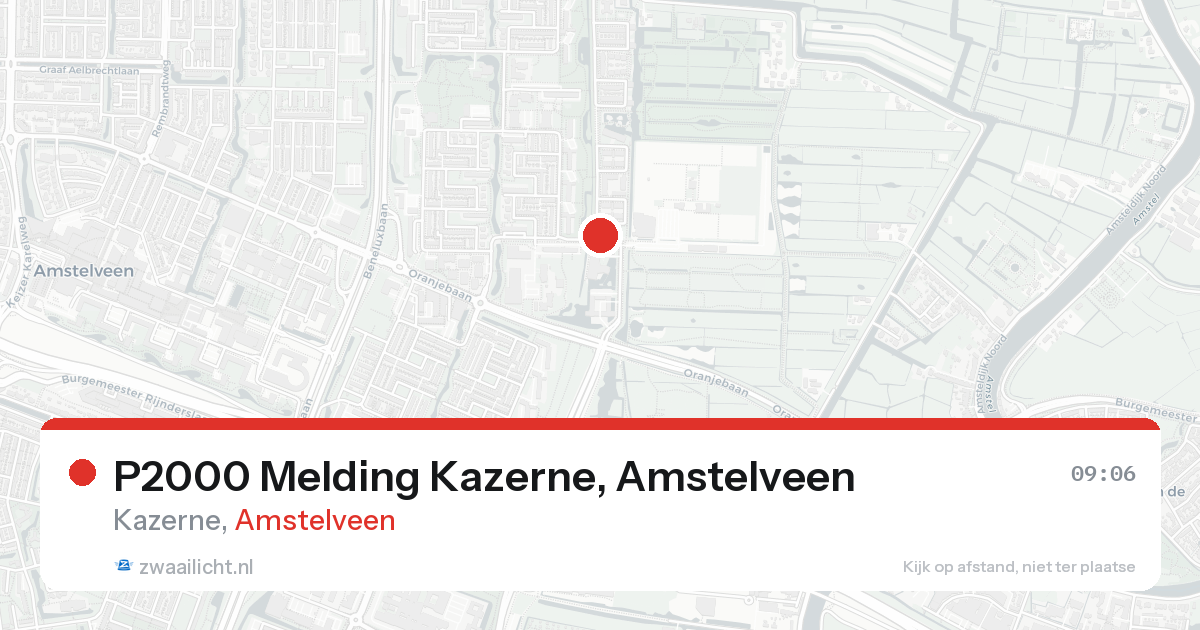 P2000 Melding Kazerne, Amstelveen — 13 jun 2026