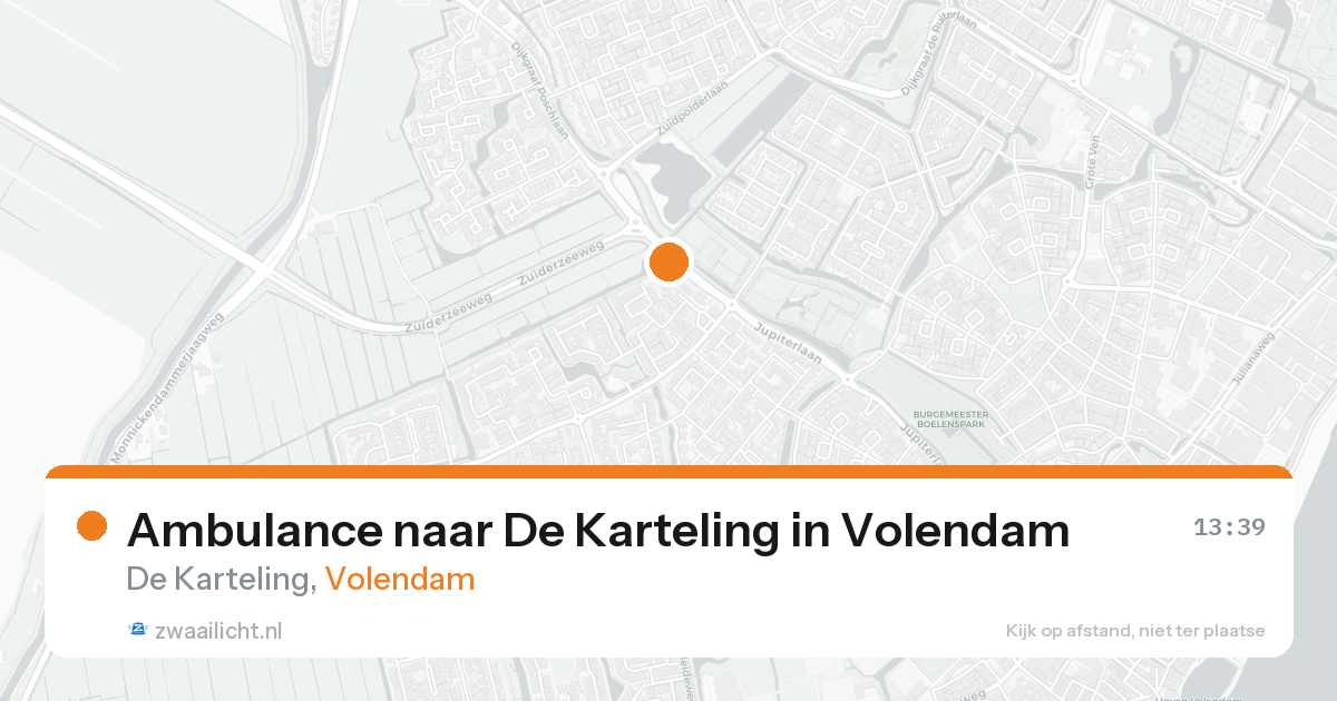 Ambulance naar De Karteling in Volendam — 31 jan 2026