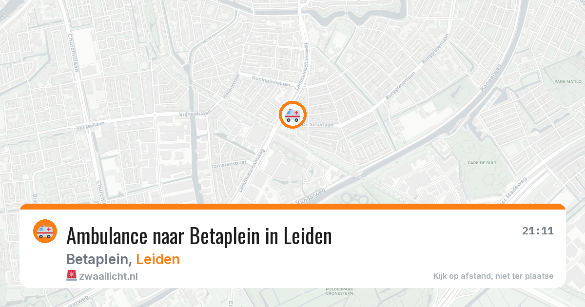 Ambulance naar Betaplein in Leiden — 29 mei 2026