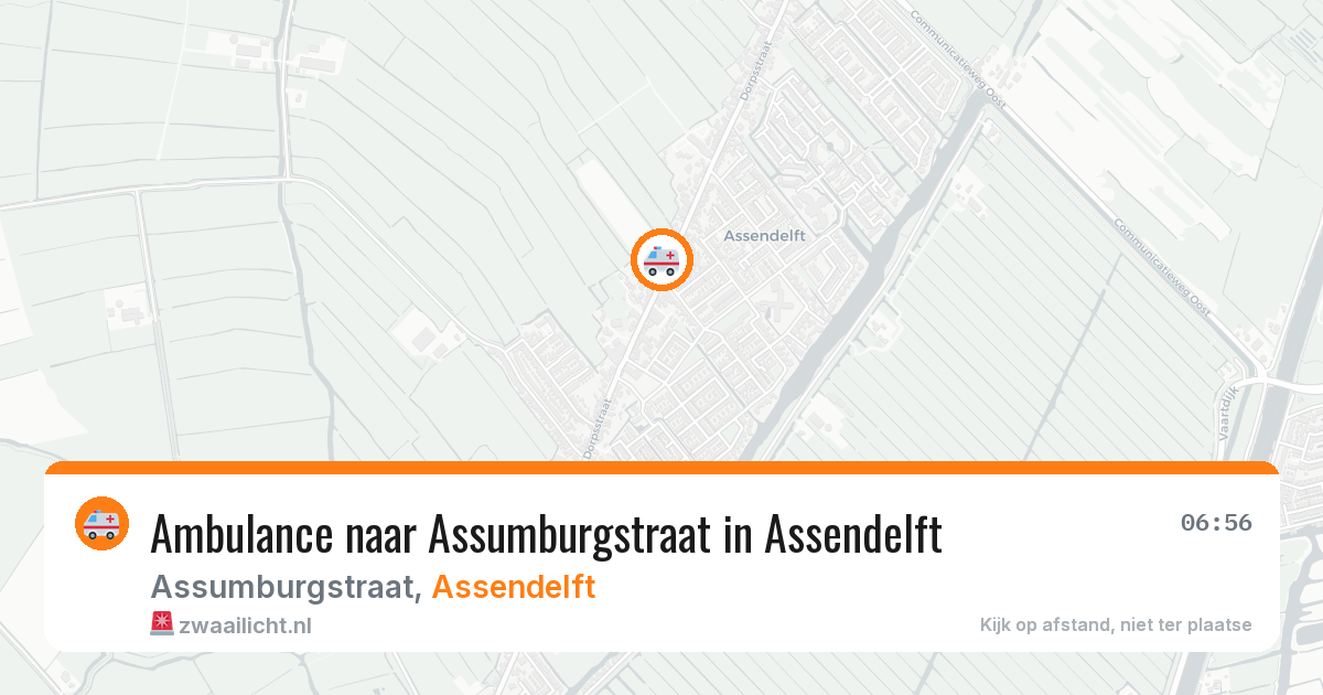 Ambulance naar Assumburgstraat in Assendelft — 14 aug 2026