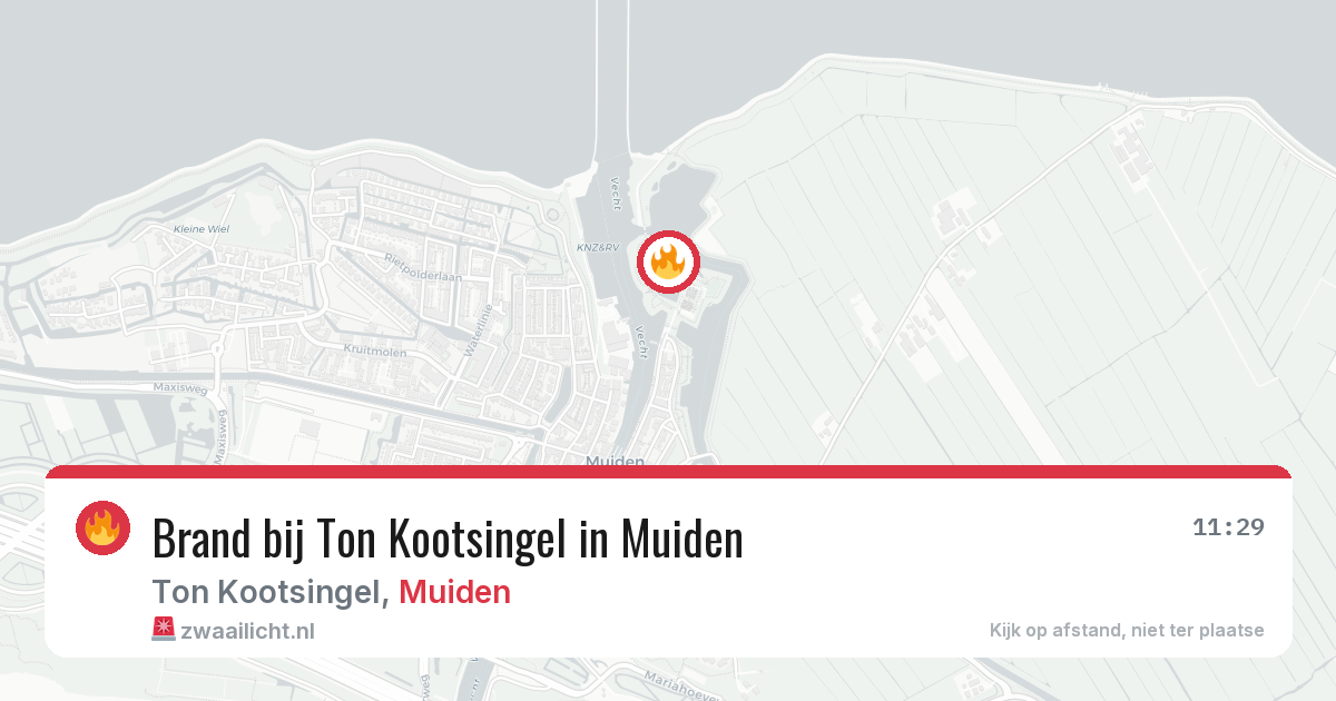 Brand bij Ton Kootsingel in Muiden — 27 jun 2026