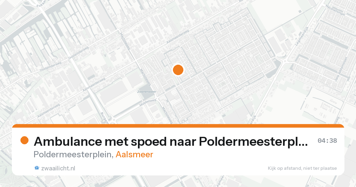 Ambulance met spoed naar Poldermeesterplein in Aalsmeer — 29 mei 2026