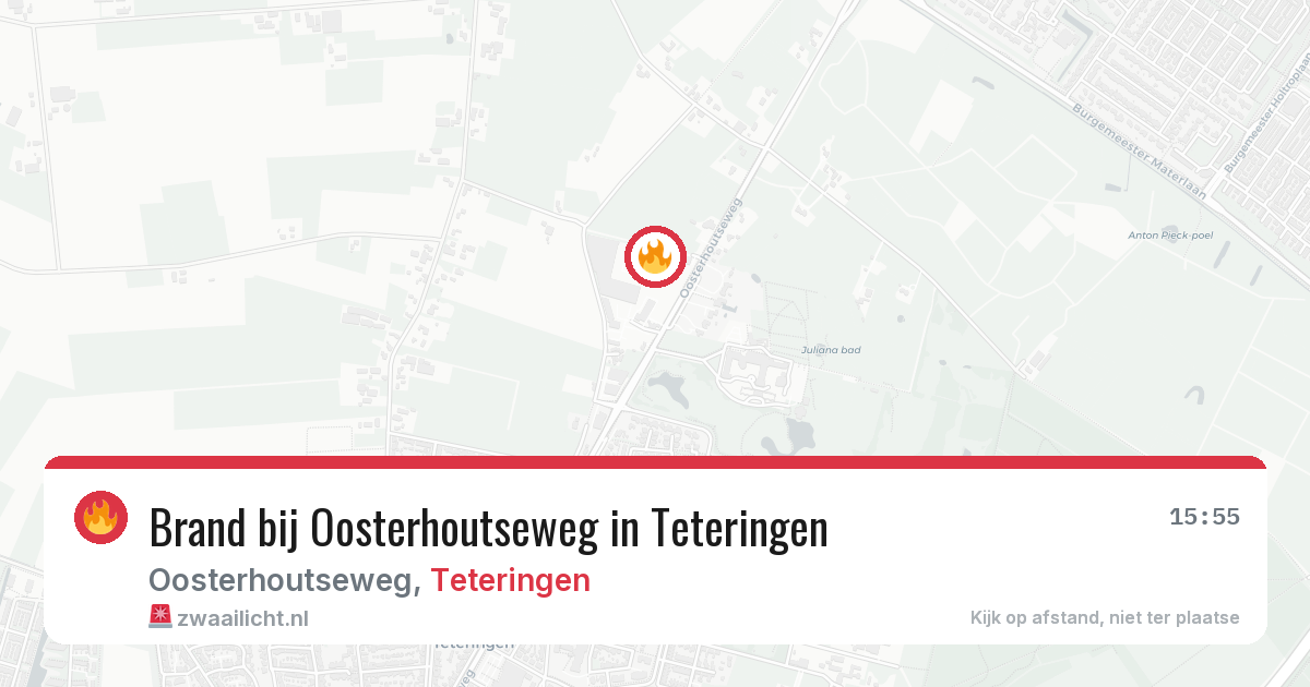 Brand bij Oosterhoutseweg in Teteringen — 1 jun 2026