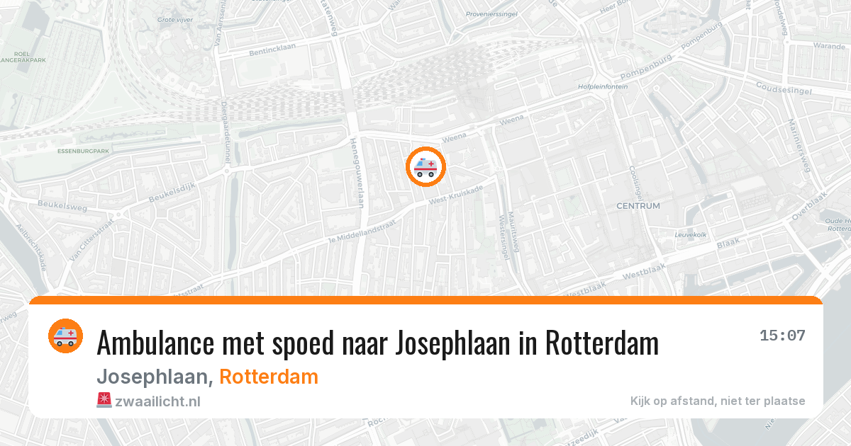 Ambulance met spoed naar Josephlaan in Rotterdam — 30 mrt 2026