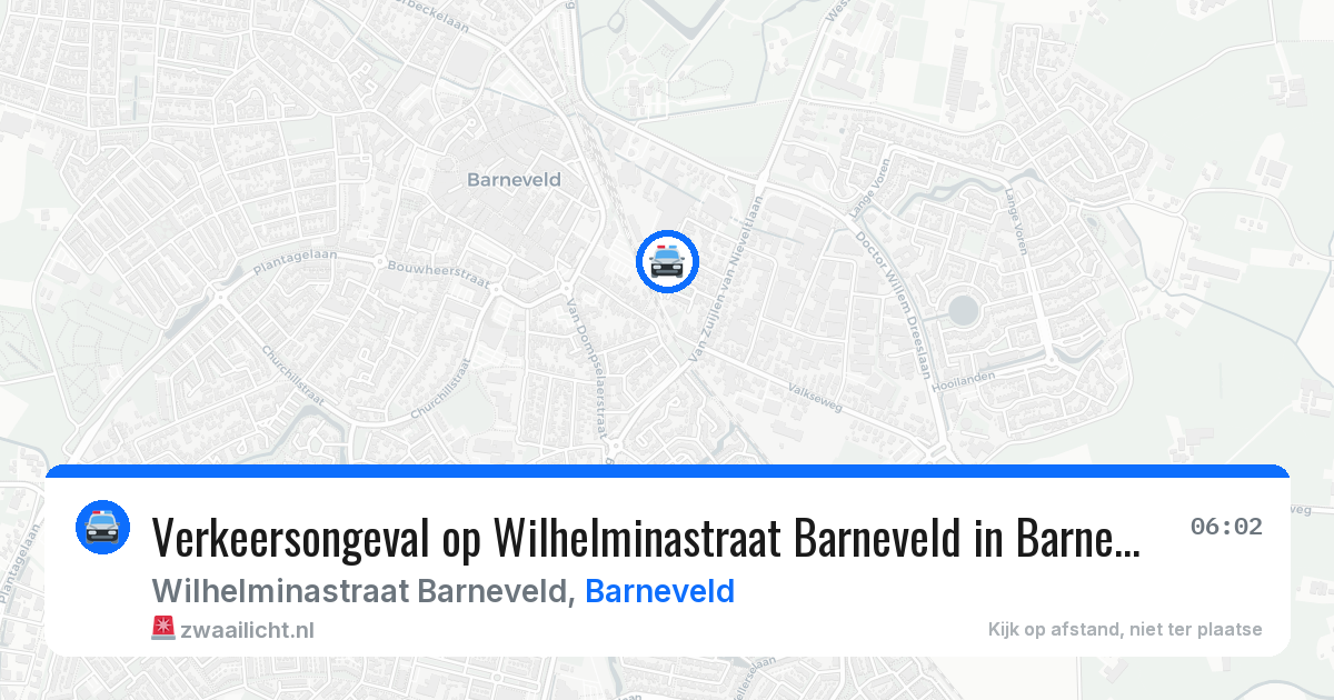 Verkeersongeval op Wilhelminastraat Barneveld in Barneveld — 4 jul 2026