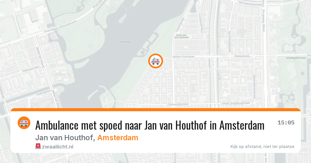 Ambulance met spoed naar Jan van Houthof in Amsterdam — 9 jun 2026