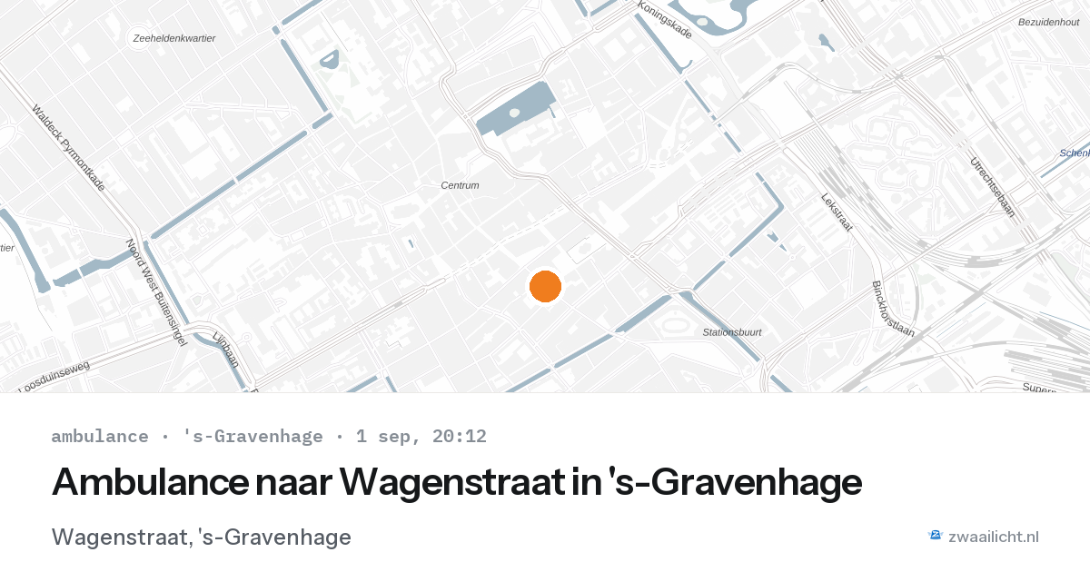 Ambulance naar Wagenstraat in 's-Gravenhage — 1 sep 2026