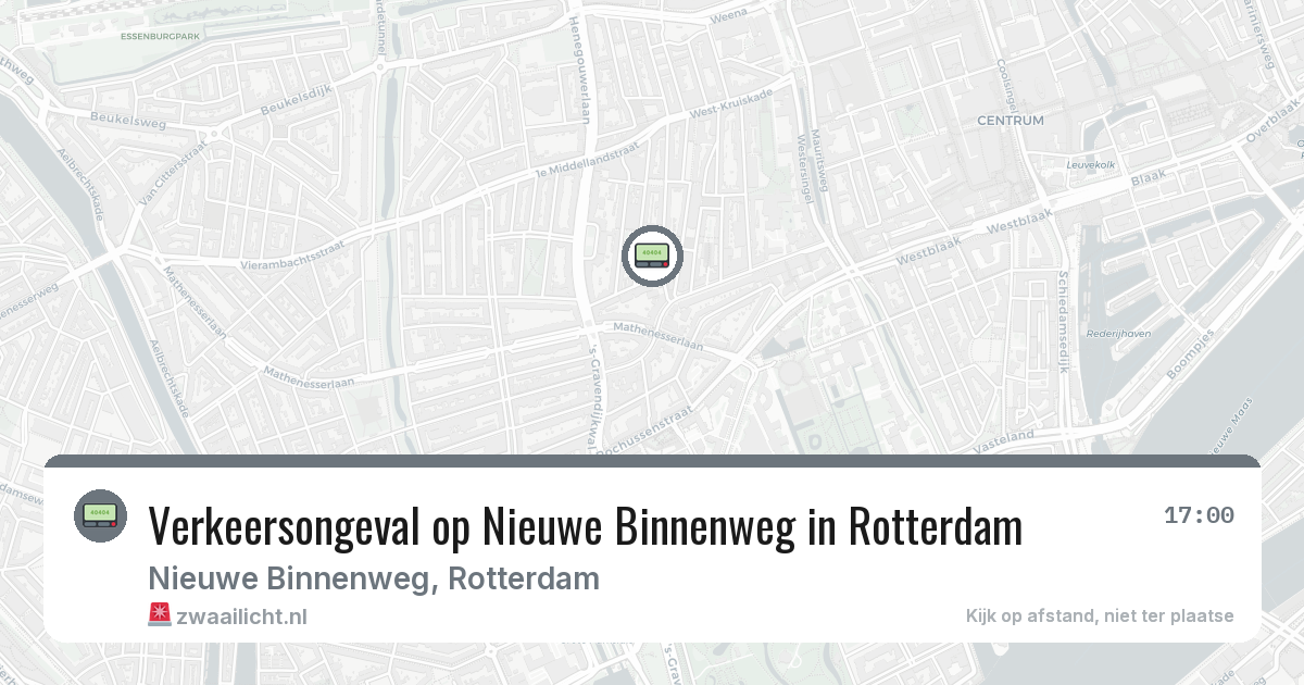 Verkeersongeval op Nieuwe Binnenweg in Rotterdam — 4 mrt 2026