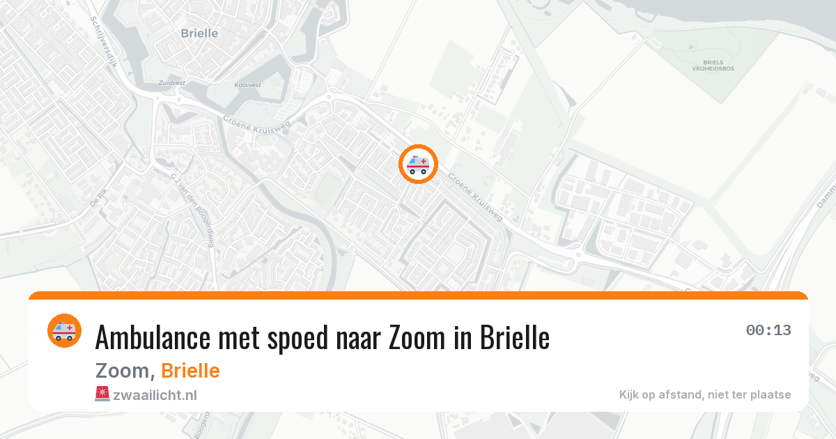 Ambulance met spoed naar Zoom in Brielle — 11 aug 2026