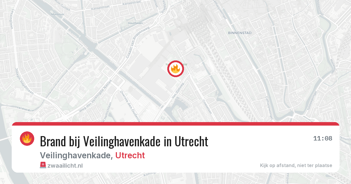 Brand bij Veilinghavenkade in Utrecht — 15 jun 2026