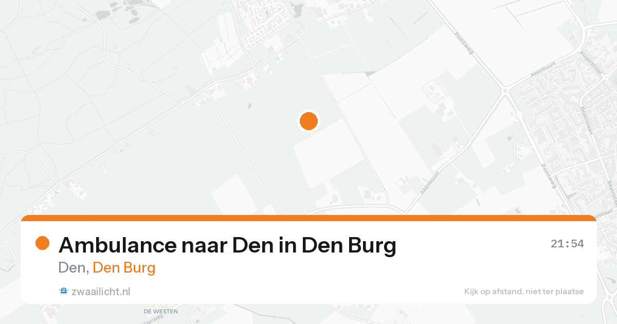 Ambulance naar Den in Den Burg — 22 aug 2026