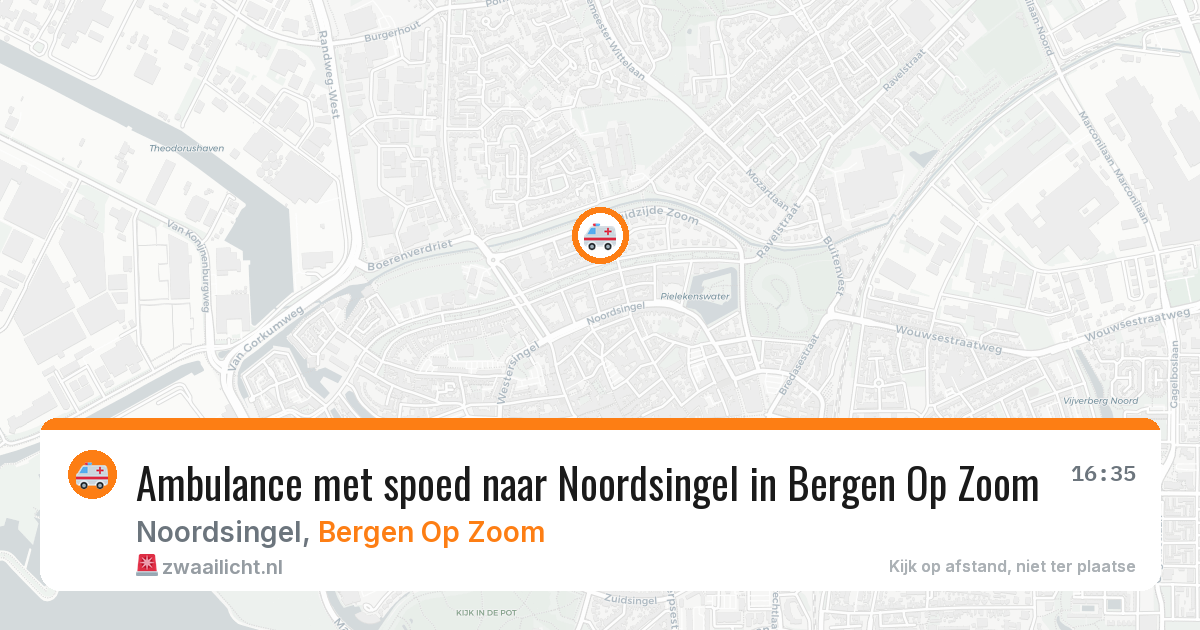 Ambulance met spoed naar Noordsingel in Bergen Op Zoom — 10 apr 2026