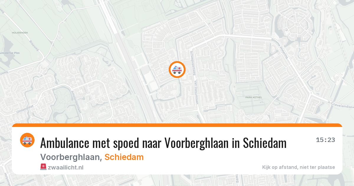 Ambulance met spoed naar Voorberghlaan in Schiedam — 8 jun 2026