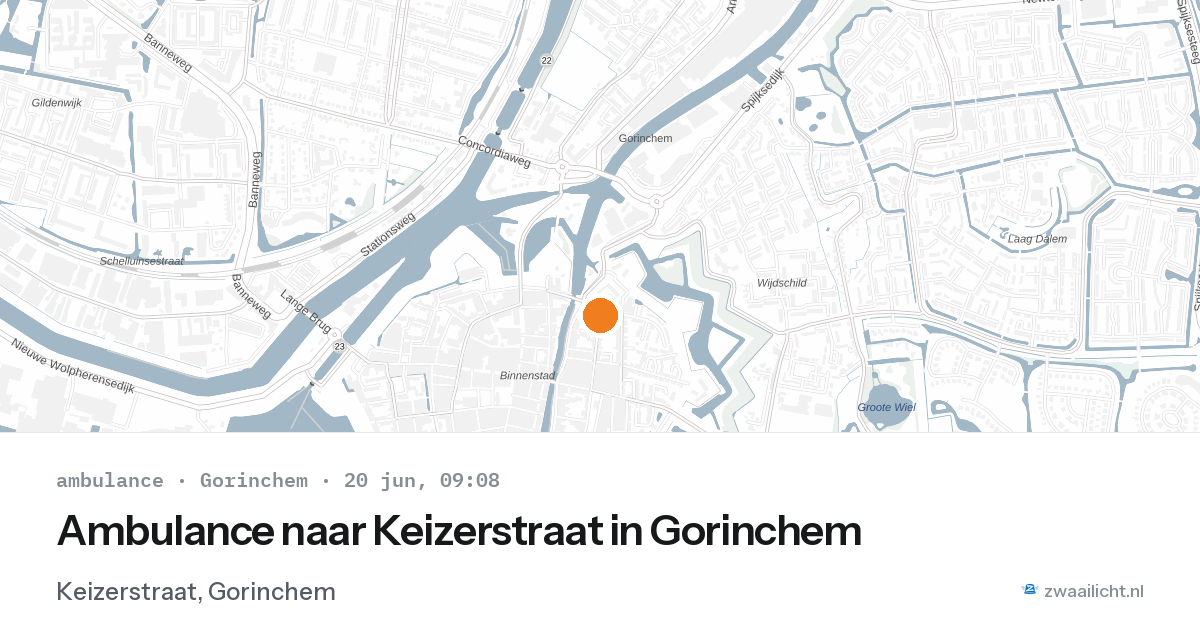Ambulance naar Keizerstraat in Gorinchem — 20 jun 2026