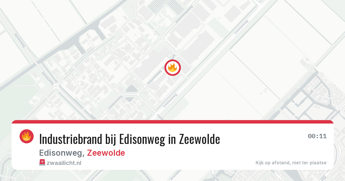Industriebrand bij Edisonweg in Zeewolde — 20 mrt 2026