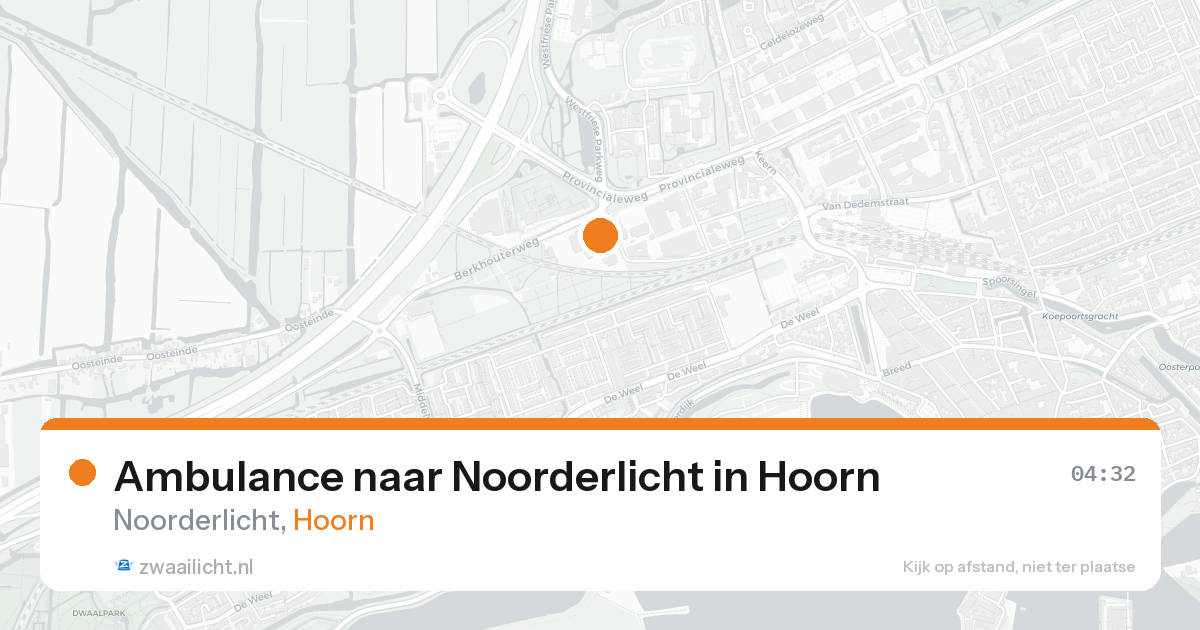 Ambulance naar Noorderlicht in Hoorn — 21 aug 2026