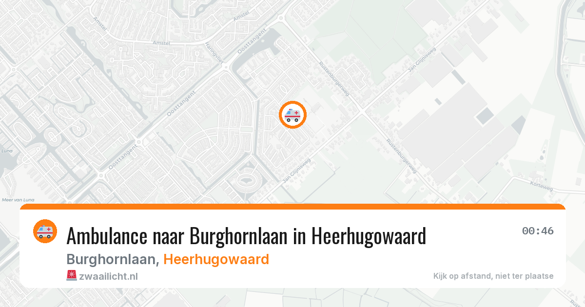 Ambulance naar Burghornlaan in Heerhugowaard — 15 jul 2026