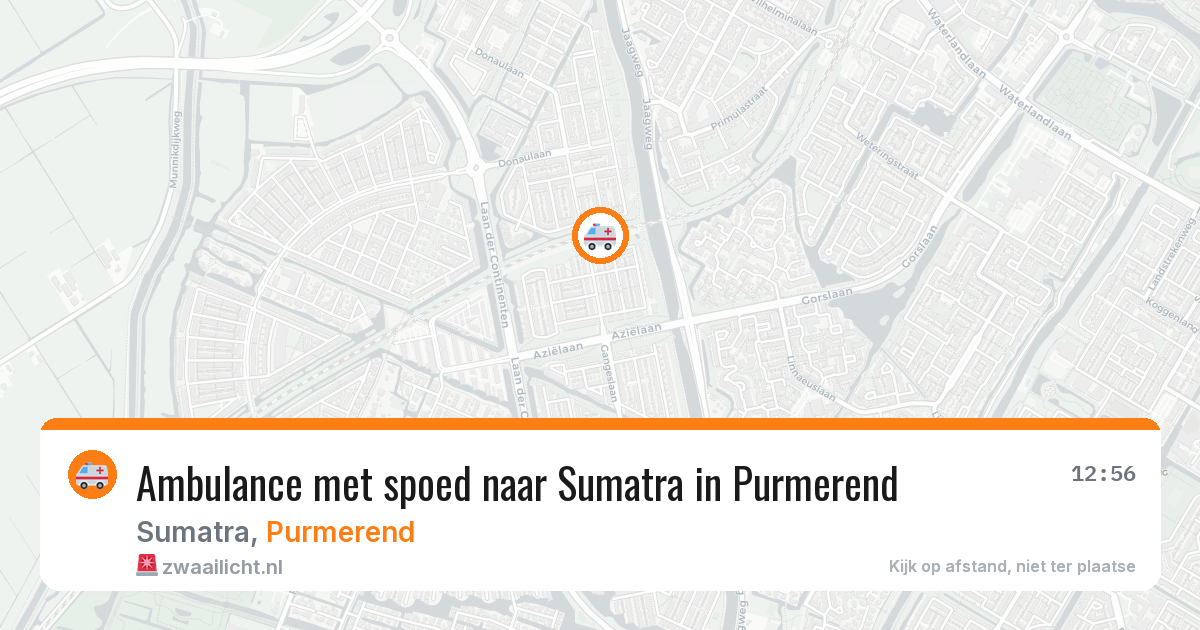 Ambulance met spoed naar Sumatra in Purmerend — 6 apr 2026