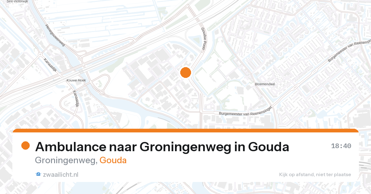 Ambulance naar Groningenweg in Gouda — 25 aug 2026