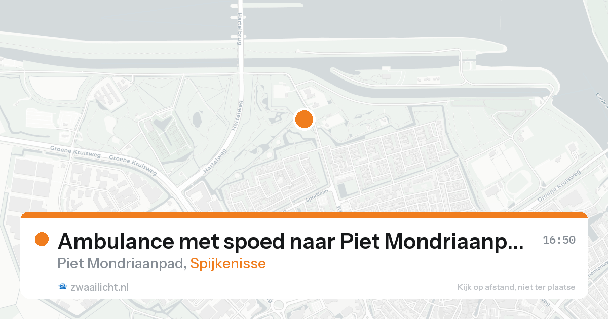 Ambulance met spoed naar Piet Mondriaanpad in Spijkenisse — 16 aug 2026