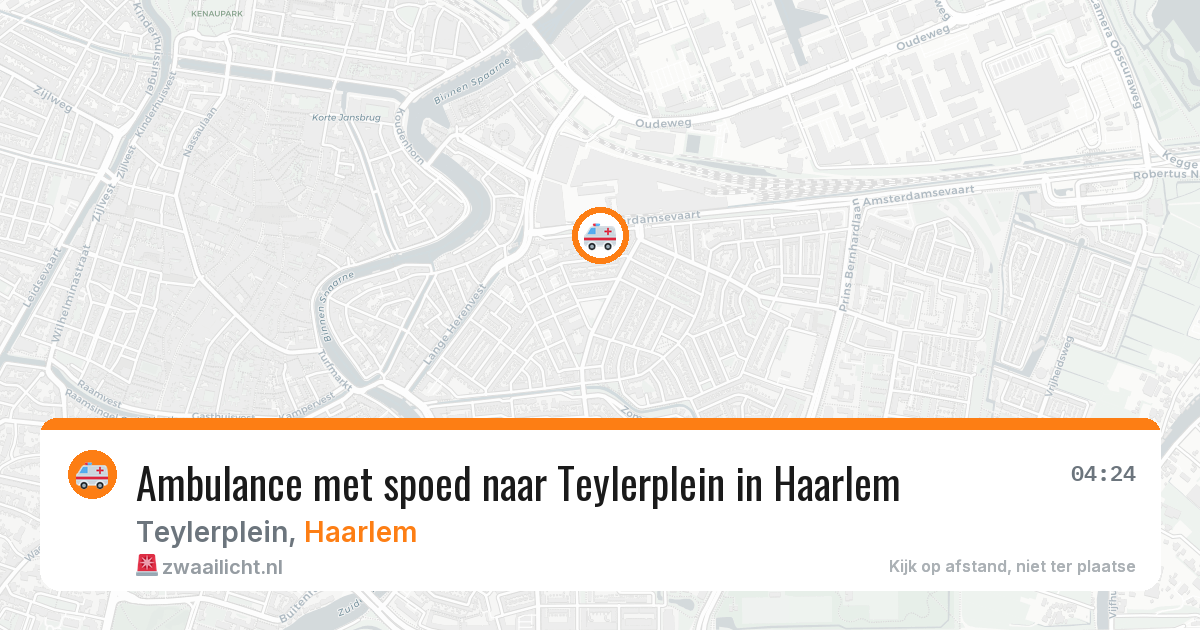 Ambulance met spoed naar Teylerplein in Haarlem — 15 aug 2026