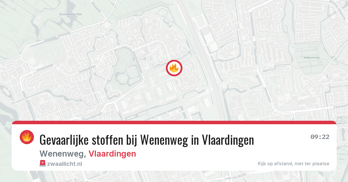 Gevaarlijke stoffen bij Wenenweg in Vlaardingen — 24 jun 2026