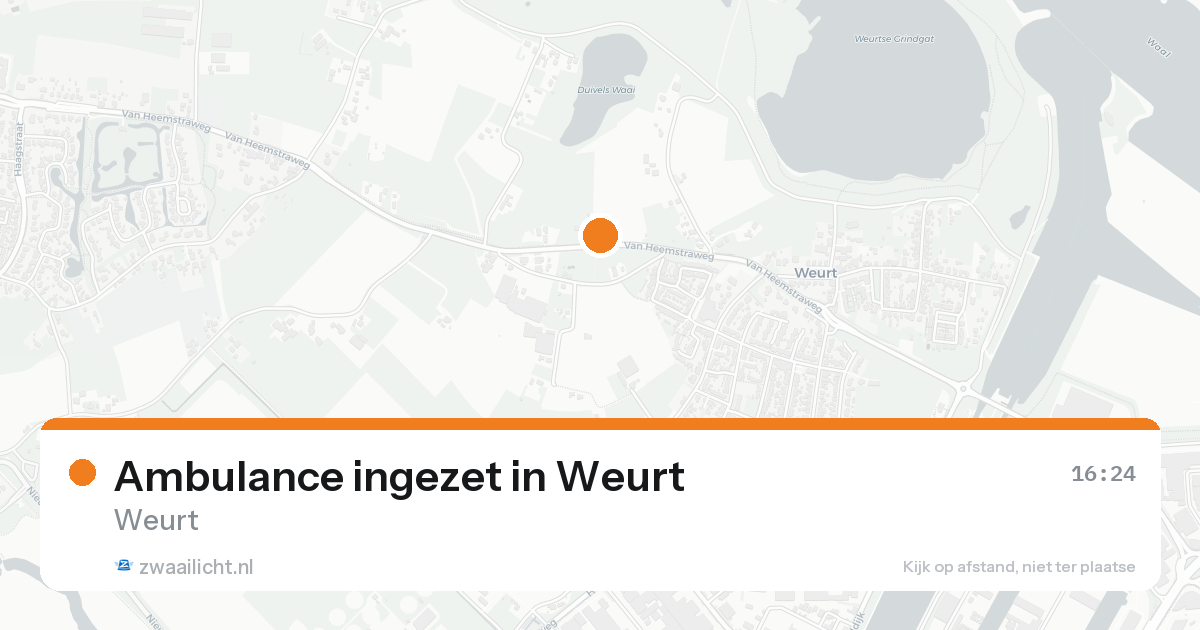 Ambulance ingezet in Weurt — 11 aug 2026