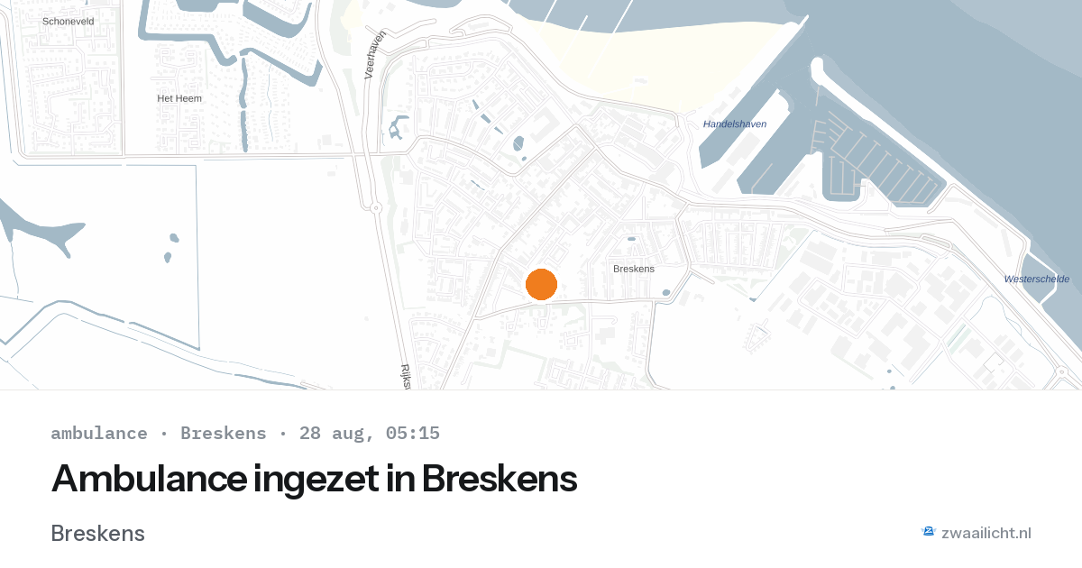 Ambulance ingezet in Breskens — 28 aug 2026