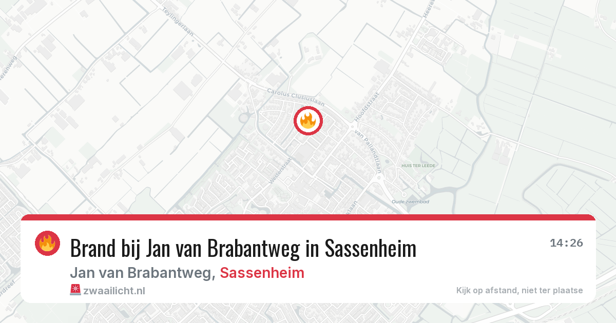 Brand bij Jan van Brabantweg in Sassenheim — 10 apr 2026