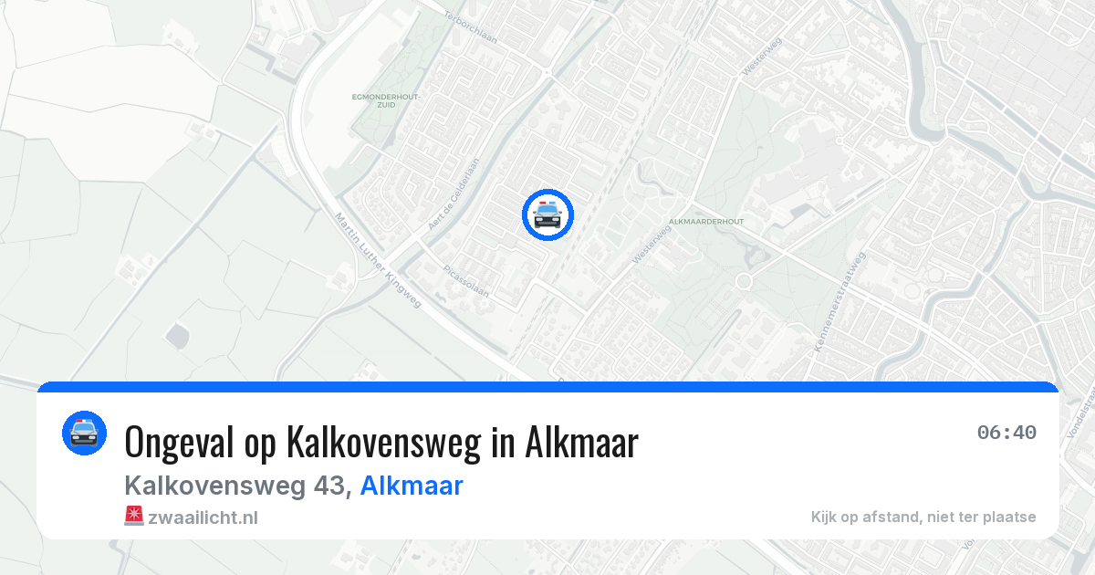Ongeval op Kalkovensweg in Alkmaar — 29 jun 2026