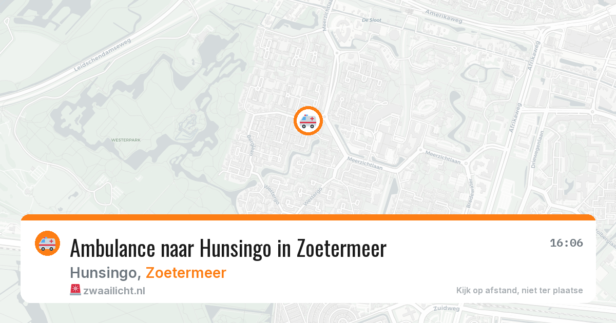 Ambulance naar Hunsingo in Zoetermeer — 20 jun 2026