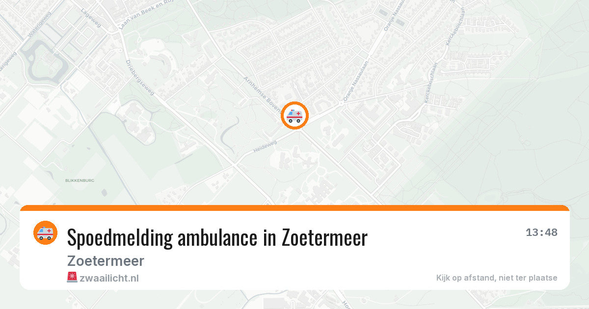 Spoedmelding ambulance in Zoetermeer — 29 jan 2026