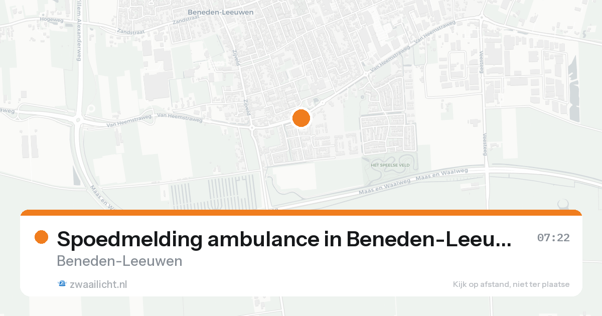 Spoedmelding ambulance in Beneden-Leeuwen — 19 aug 2026