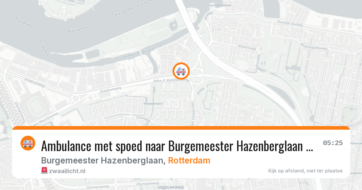 Ambulance met spoed naar Burgemeester Hazenberglaan in Rotterdam — 2 jul 2026