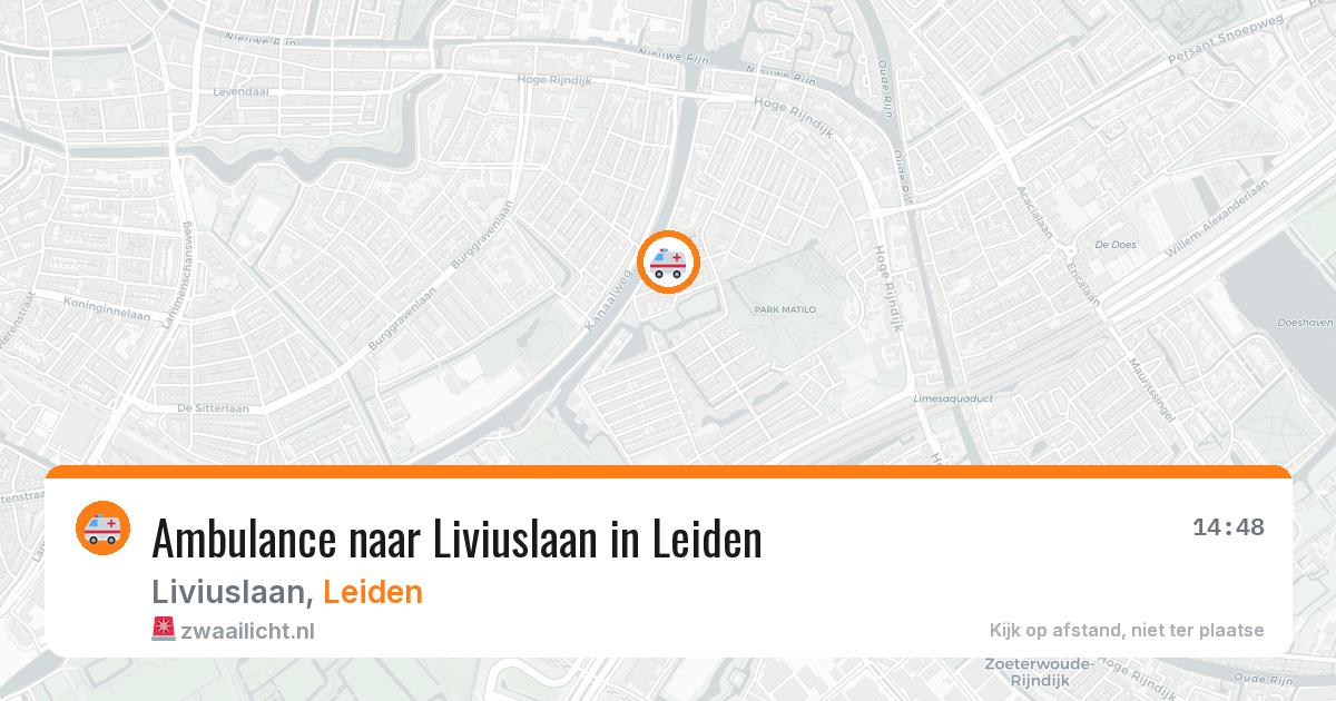 Ambulance naar Liviuslaan in Leiden — 15 mei 2026