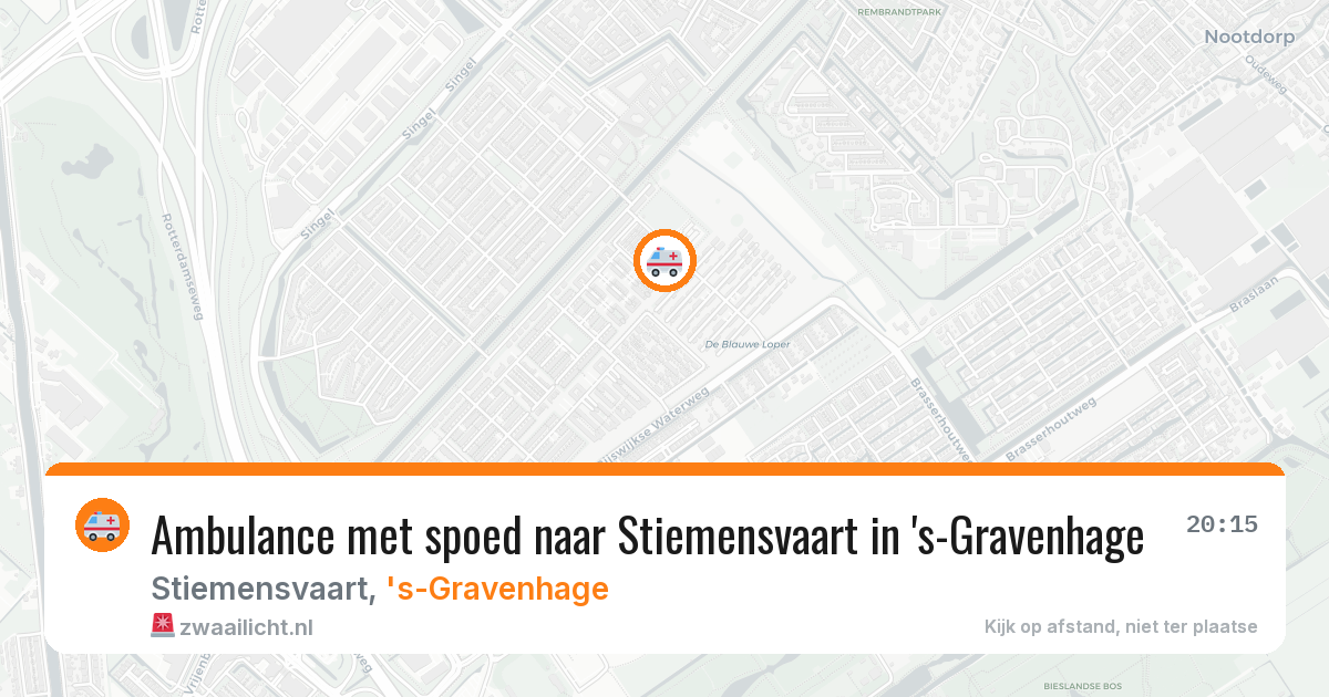Ambulance met spoed naar Stiemensvaart in 's-Gravenhage — 12 mrt 2026