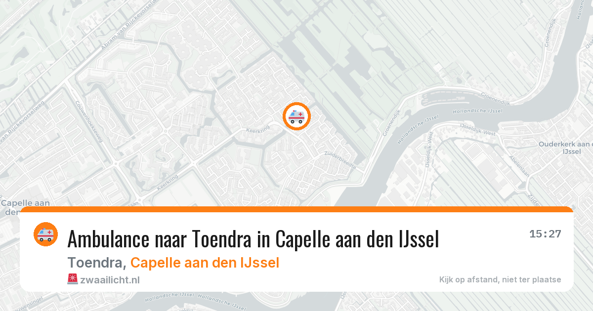 Ambulance naar Toendra in Capelle aan den IJssel — 4 aug 2026