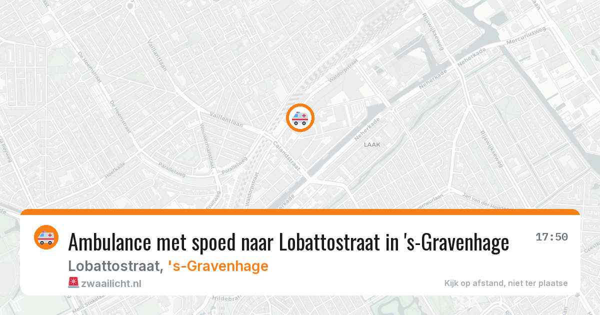 Ambulance met spoed naar Lobattostraat in 's-Gravenhage — 28 jul 2026