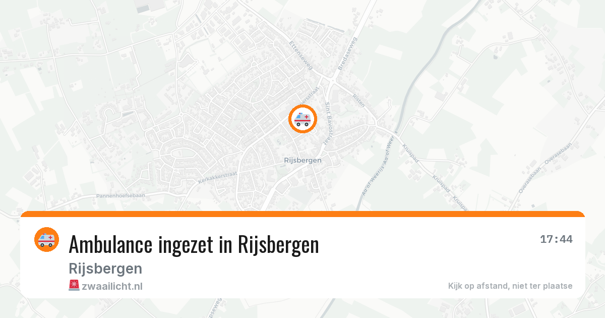 Ambulance ingezet in Rijsbergen — 13 mei 2026