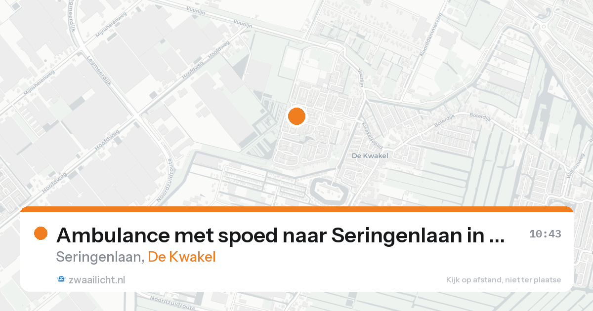 Ambulance met spoed naar Seringenlaan in De Kwakel — 3 jun 2026