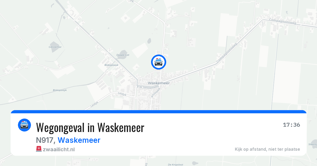 Wegongeval in Waskemeer — 12 jul 2026