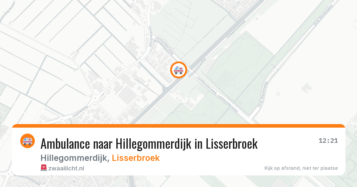 Ambulance naar Hillegommerdijk in Lisserbroek — 10 aug 2026
