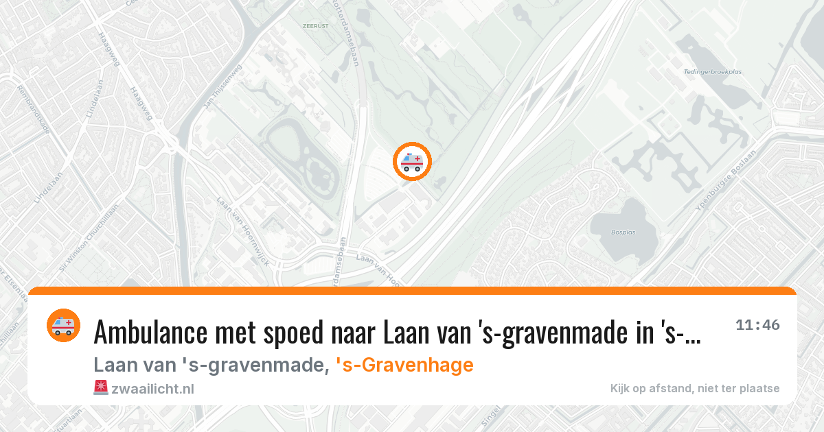 Ambulance met spoed naar Laan van 's-gravenmade in 's-Gravenhage — 2 apr 2026