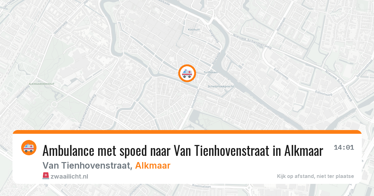 Ambulance met spoed naar Van Tienhovenstraat in Alkmaar — 29 mrt 2026