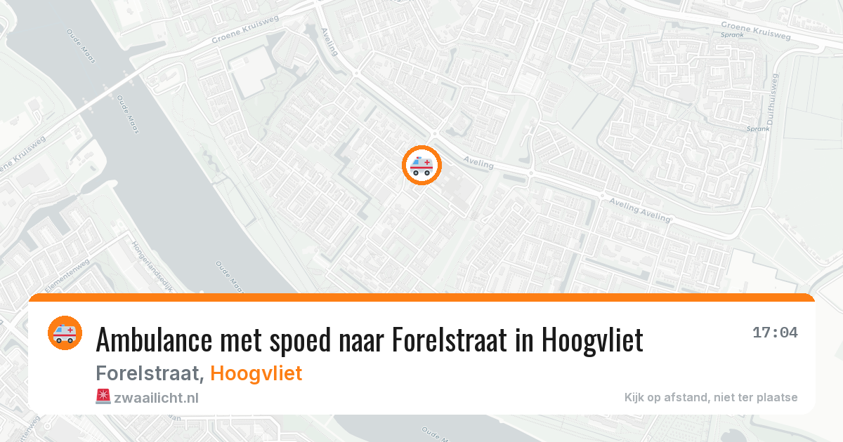 Ambulance met spoed naar Forelstraat in Hoogvliet — 21 jun 2026